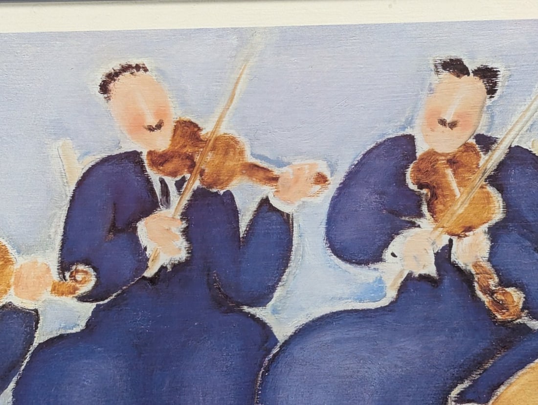Giorgio Monti Quartetto Musicale Serigraph Print Vibrant Colors 1989 - 3