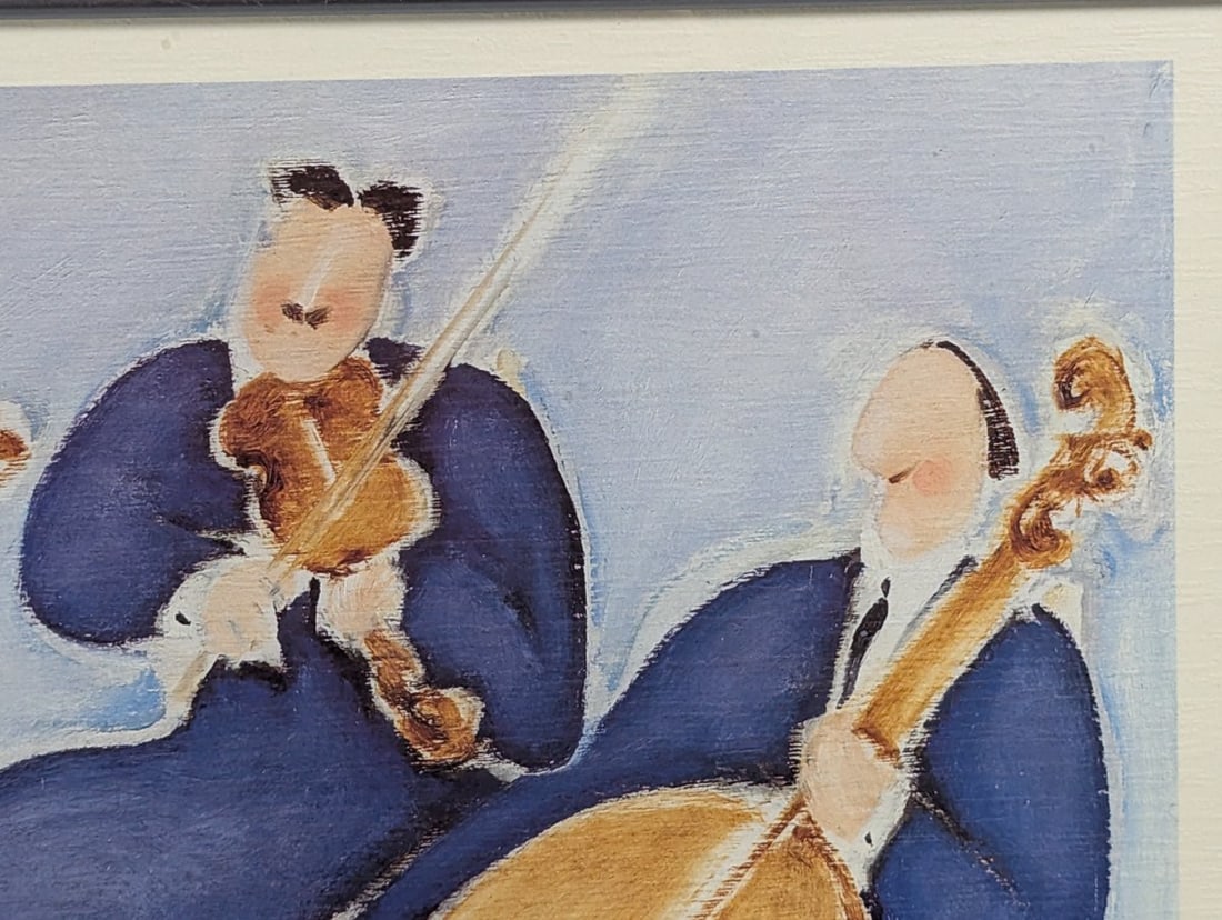 Giorgio Monti Quartetto Musicale Serigraph Print Vibrant Colors 1989 - 4