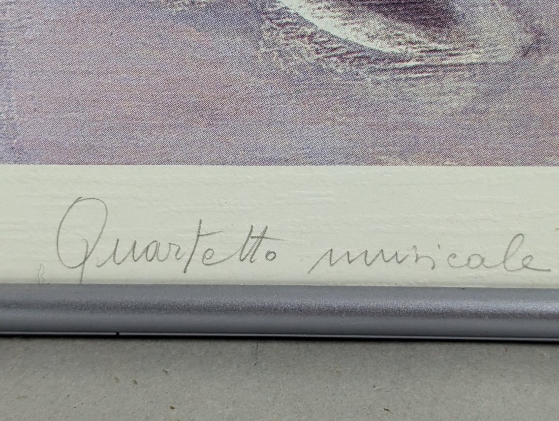 Giorgio Monti Quartetto Musicale Serigraph Print Vibrant Colors 1989 - 9