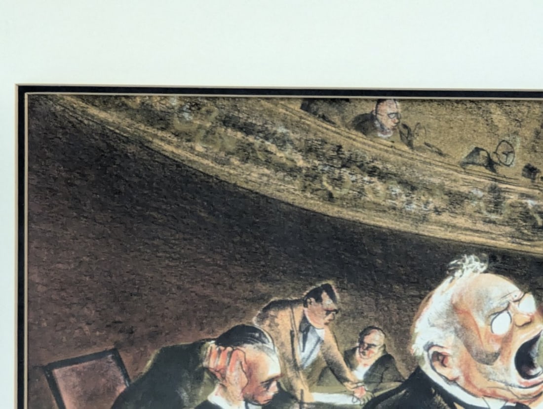 William Gropper The Senate Framed Lithograph Iconic American Art Social Realism - 3