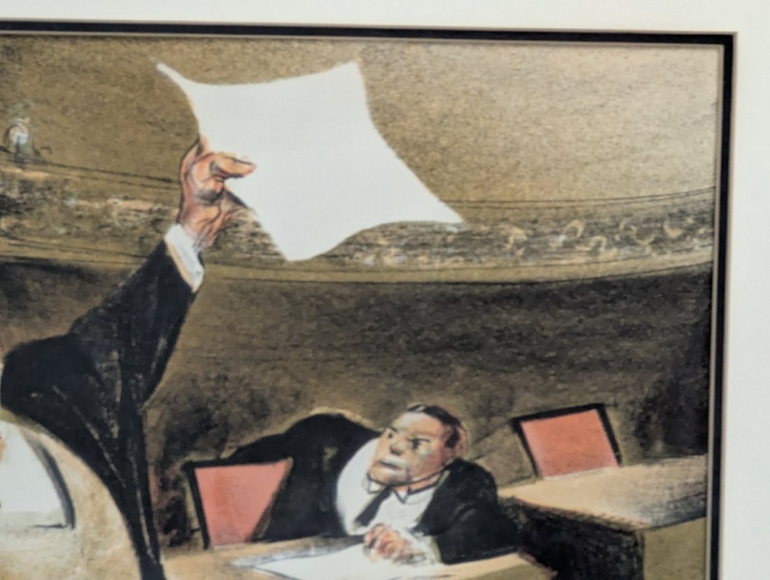 William Gropper The Senate Framed Lithograph Iconic American Art Social Realism - 5