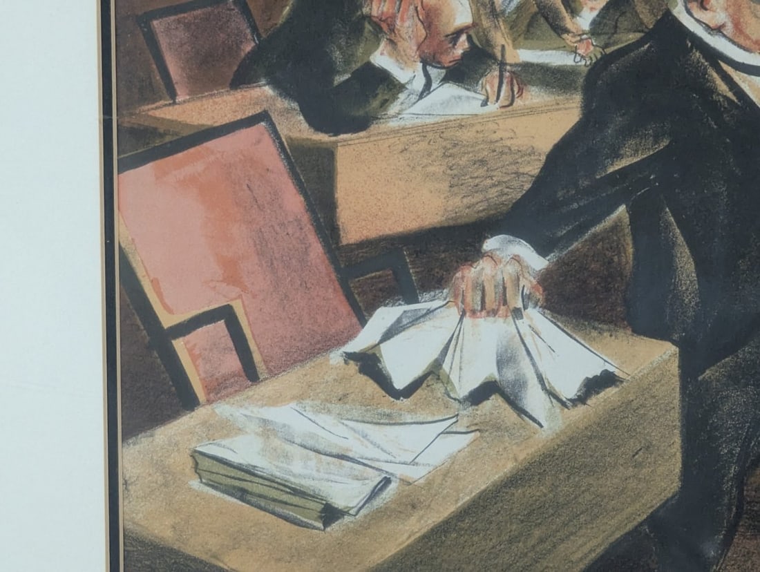 William Gropper The Senate Framed Lithograph Iconic American Art Social Realism - 6
