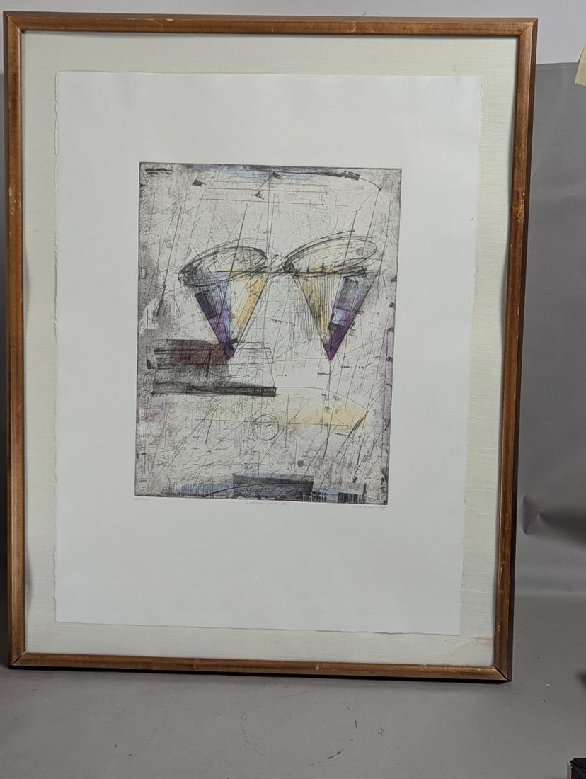 Charles Buck Circle Spin II Etching 1989 Limited Edition Art Print: **Important** Please read below description on how to avoid high shipping costs. Discover the stunning 1989 etching 'Circle Spin II' by renowned American artist Charles Buck. This limited edition