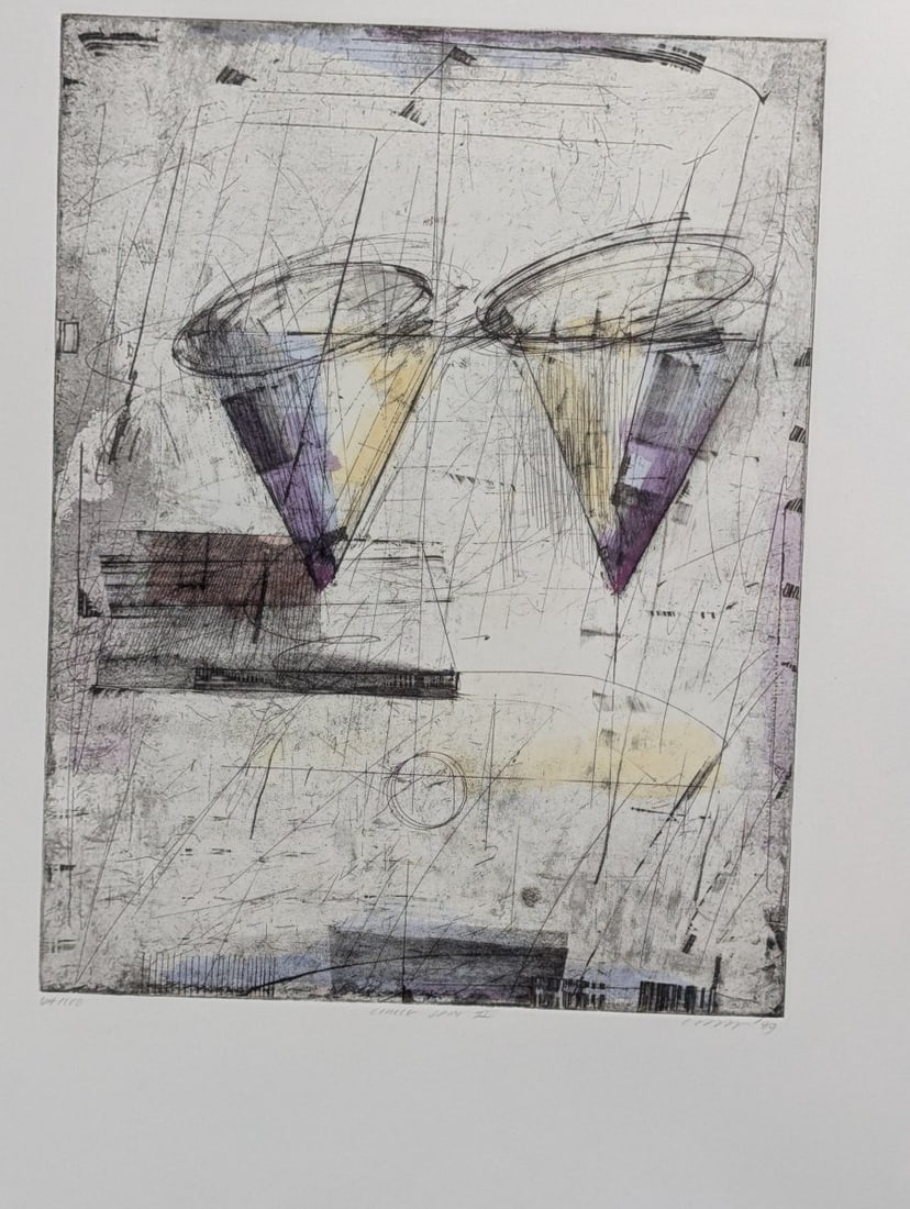 Charles Buck Circle Spin II Etching 1989 Limited Edition Art Print - 2