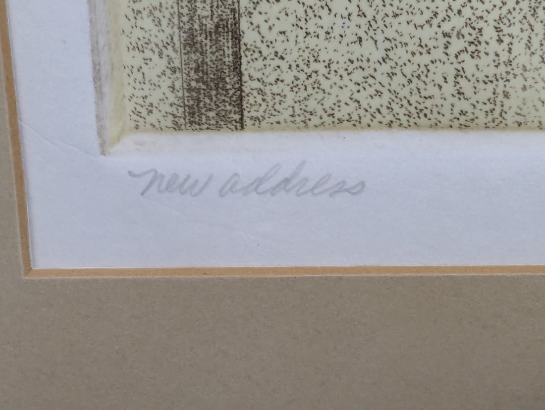 Richard Volpe Signed Numbered Intaglio Print New Address Kitten in Box Framed Art - 7