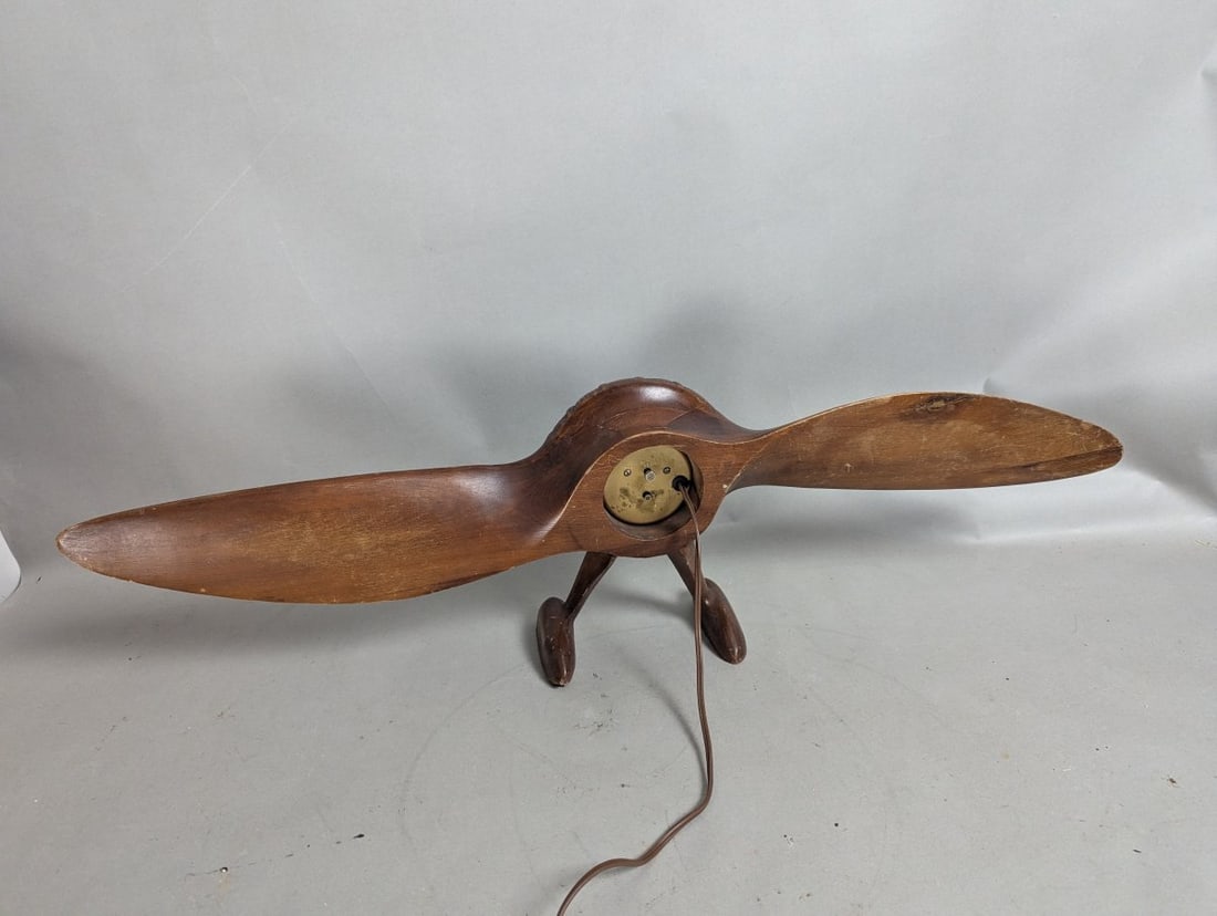 Vintage Howard Mfg. Co. Electro Pendulum Propeller Clock Art Deco Aviation Decor - 6