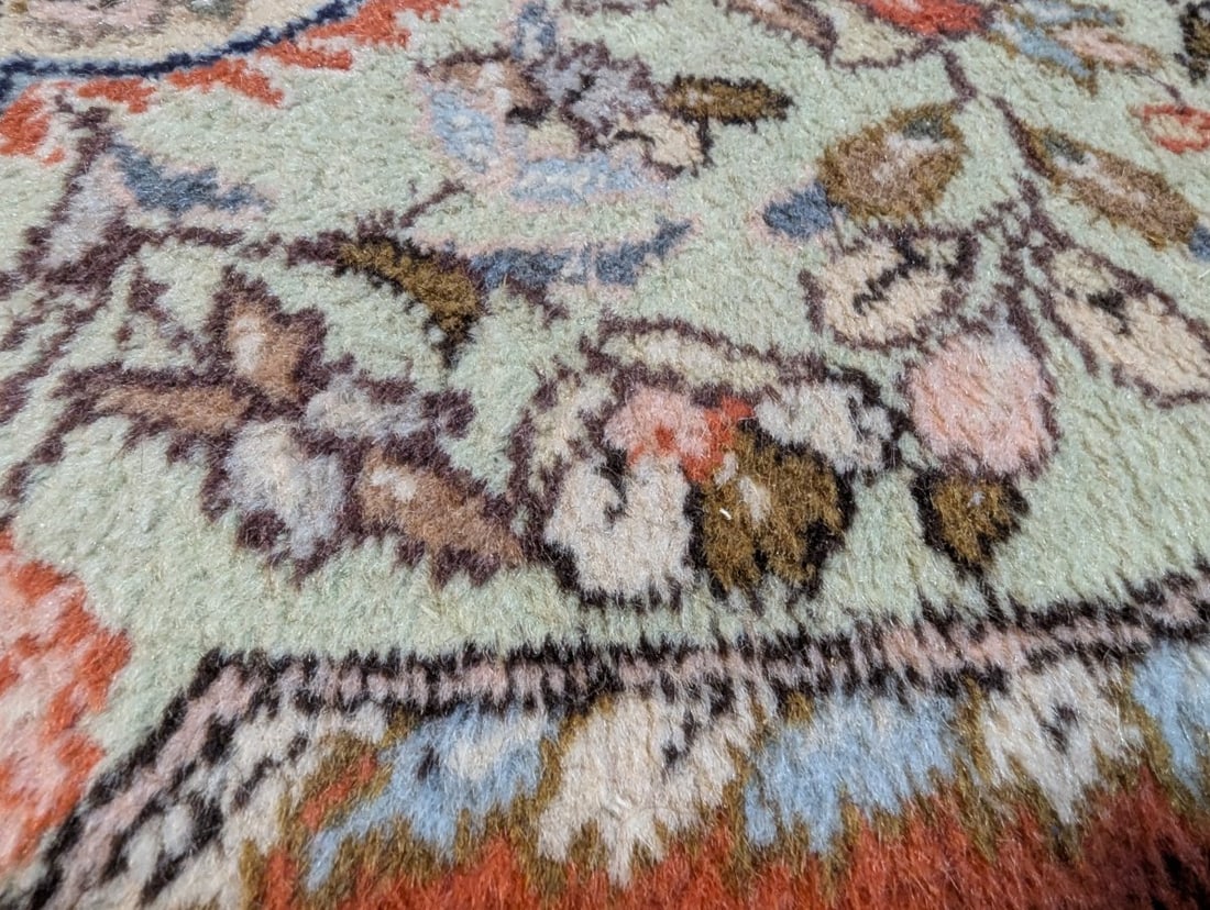 Vintage Persian Wool Runner Rug Beautiful Hand-Knotted Design Iris Pattern Classic Home DÃ© - 5