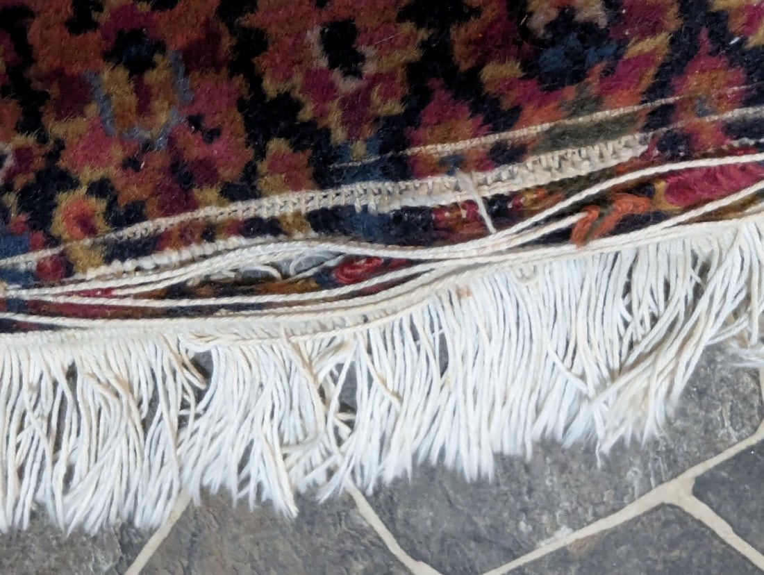 Persian Hamadan Style Wool Runner Rug Hand-Knotted Floral Design - 7