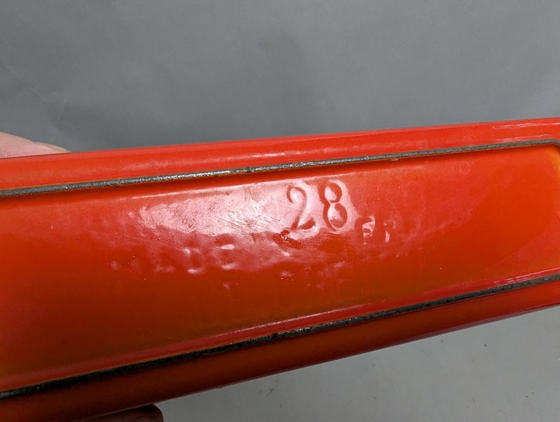 Le Creuset Cast Iron PÃ¢tÃ© Terrine Loaf Pan Iconic Flame Orange Vintage Cooking - 6