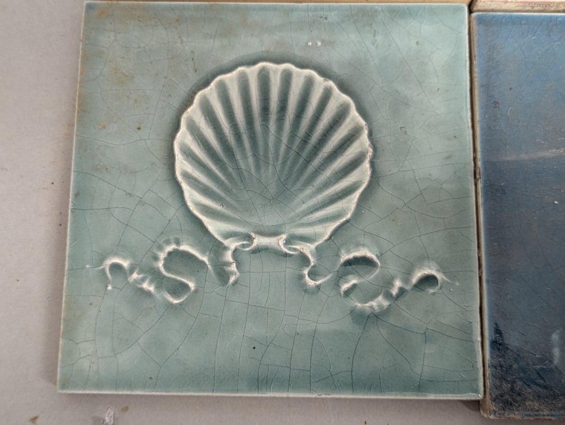 Antique Trent Tile Co. Collection Relief Molded Tiles Aesthetic Movement 6 Inch - 5