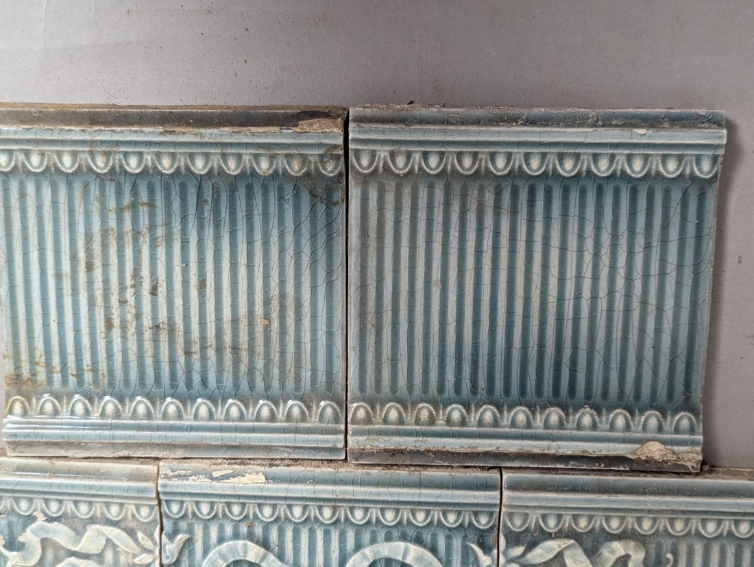 Antique Providential Tile Works Decorative Ceramic Tiles Aesthetic Movement Set of 8 Coaster - 2