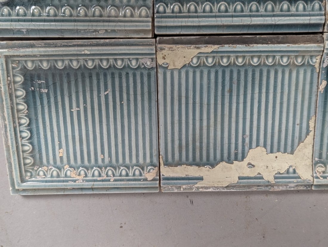 Antique Providential Tile Works Decorative Ceramic Tiles Aesthetic Movement Set of 8 Coaster - 5
