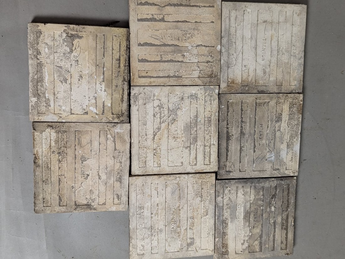 Antique Providential Tile Works Decorative Ceramic Tiles Aesthetic Movement Set of 8 Coaster - 8