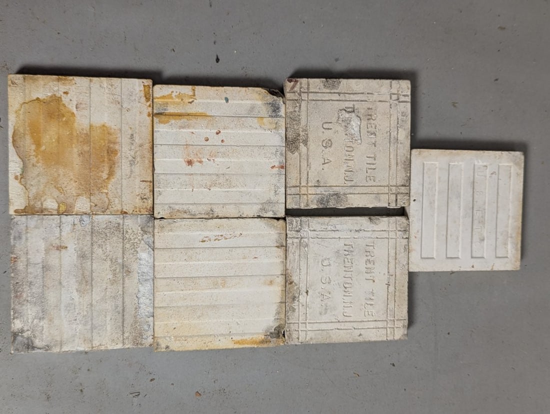 Antique Trent Tile Co. Majolica Tiles Collection Craftsman Aesthetic Salvaged Decor - 6