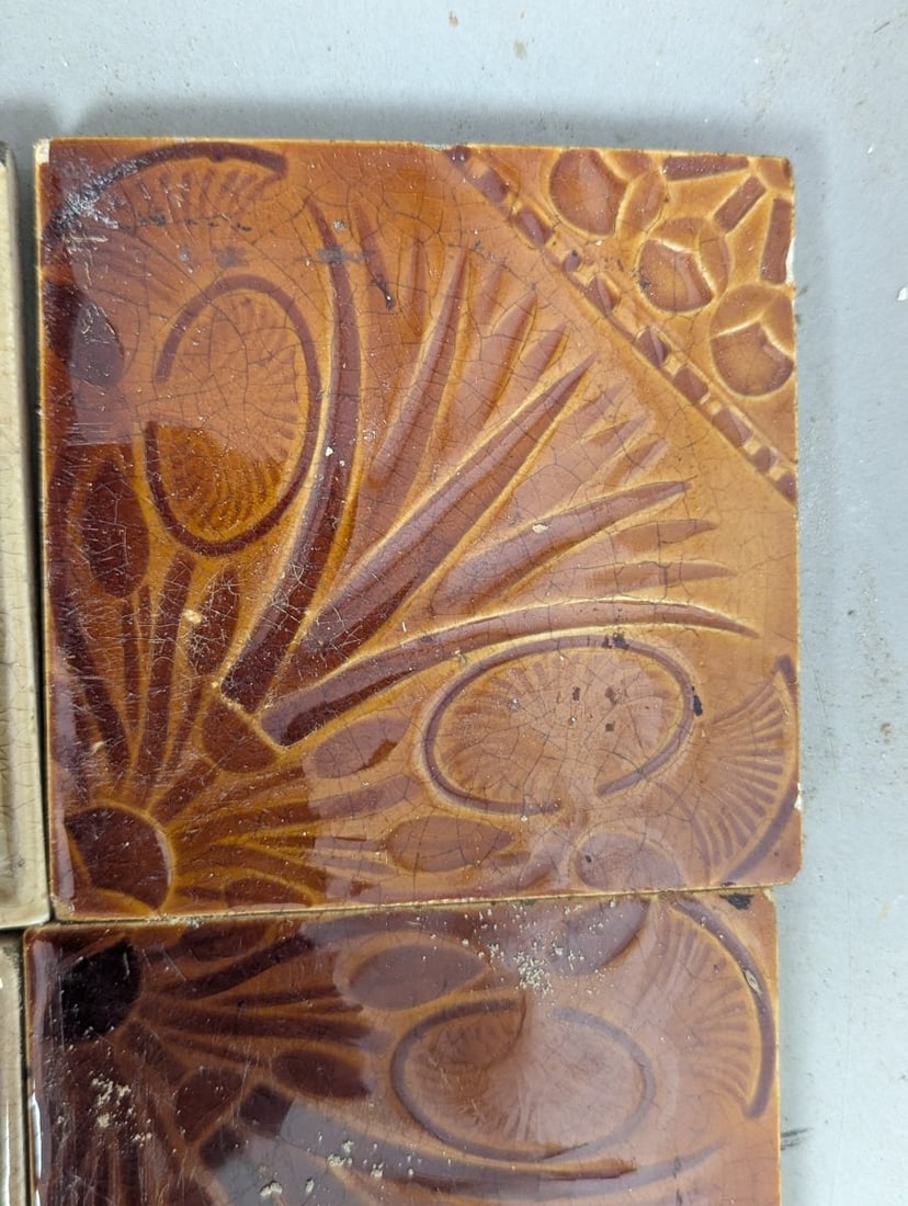 Antique Architectural Tiles Collection Art Nouveau AETCO Decorative Ceramic Set - 2