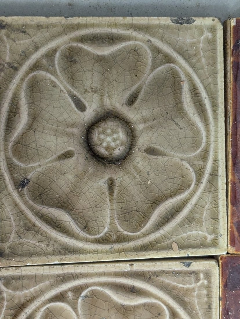 Antique Architectural Tiles Collection Art Nouveau AETCO Decorative Ceramic Set - 4