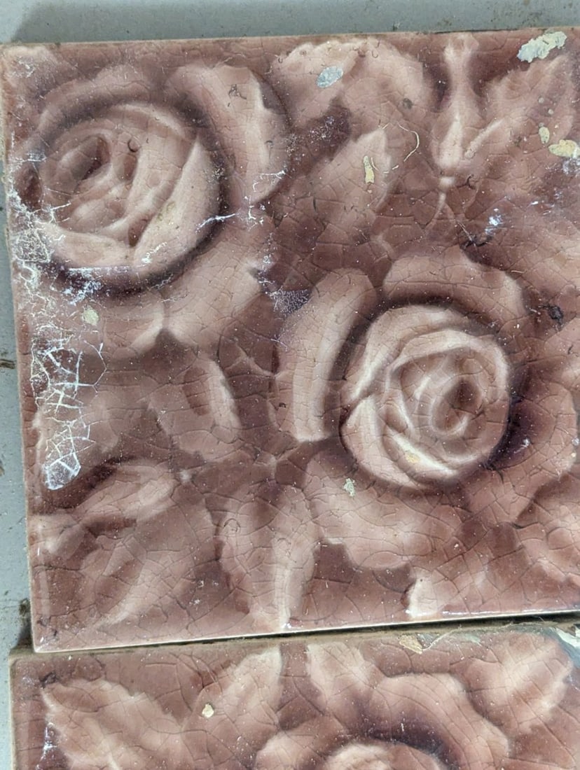 Antique Architectural Tiles Collection Art Nouveau AETCO Decorative Ceramic Set - 7