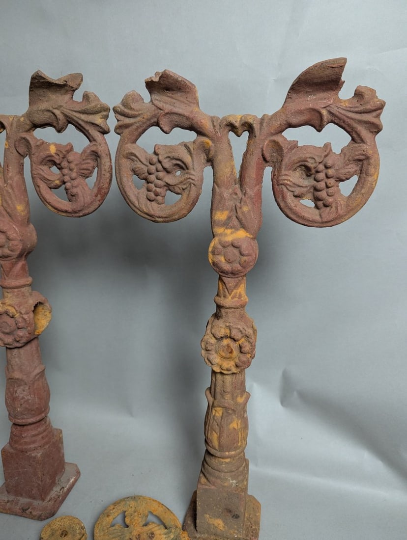 Victorian Style Cast Iron Fence Finials Architectural Salvage Collection - 4
