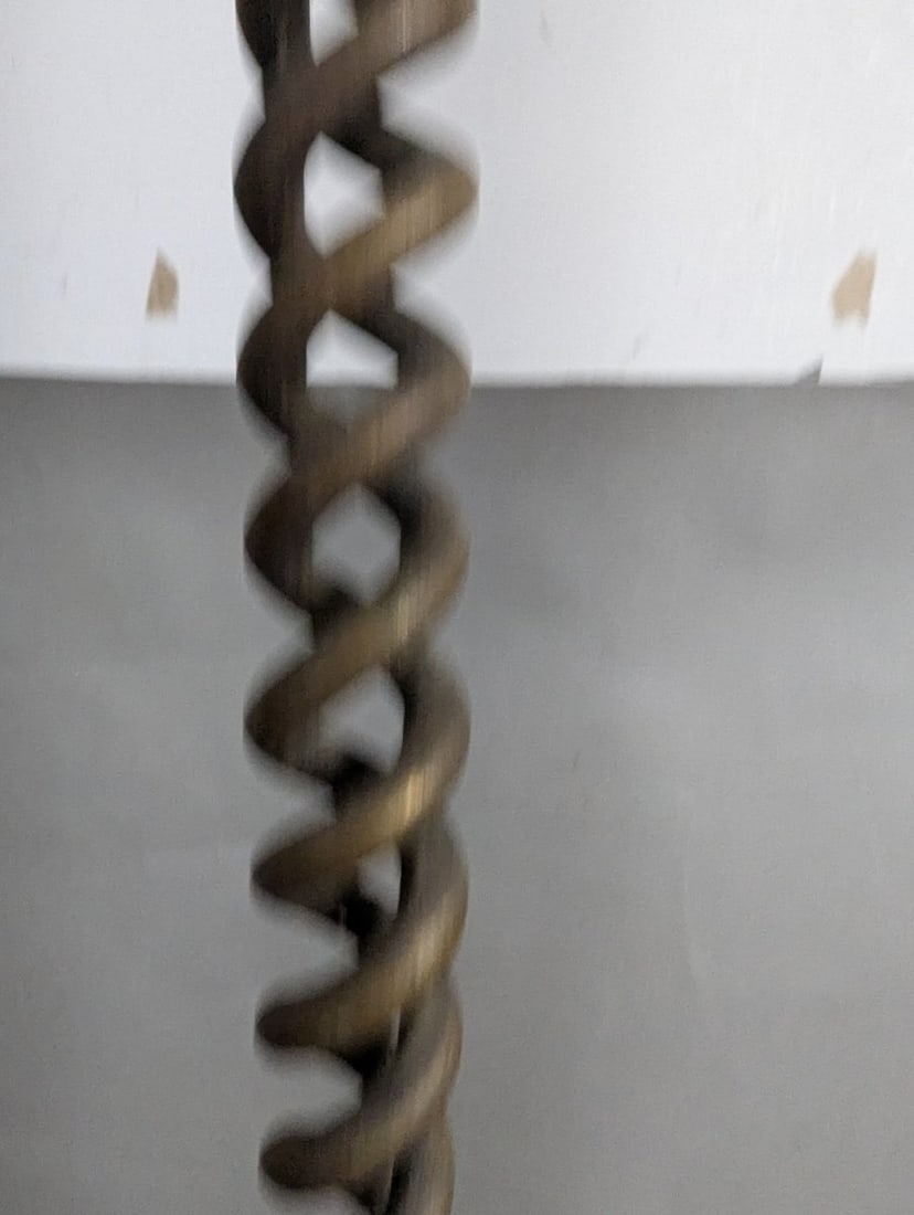 Stunning Pair of Large Brass Barley Twist Floor/Altar Candlesticks Decorative Home Accents - 5
