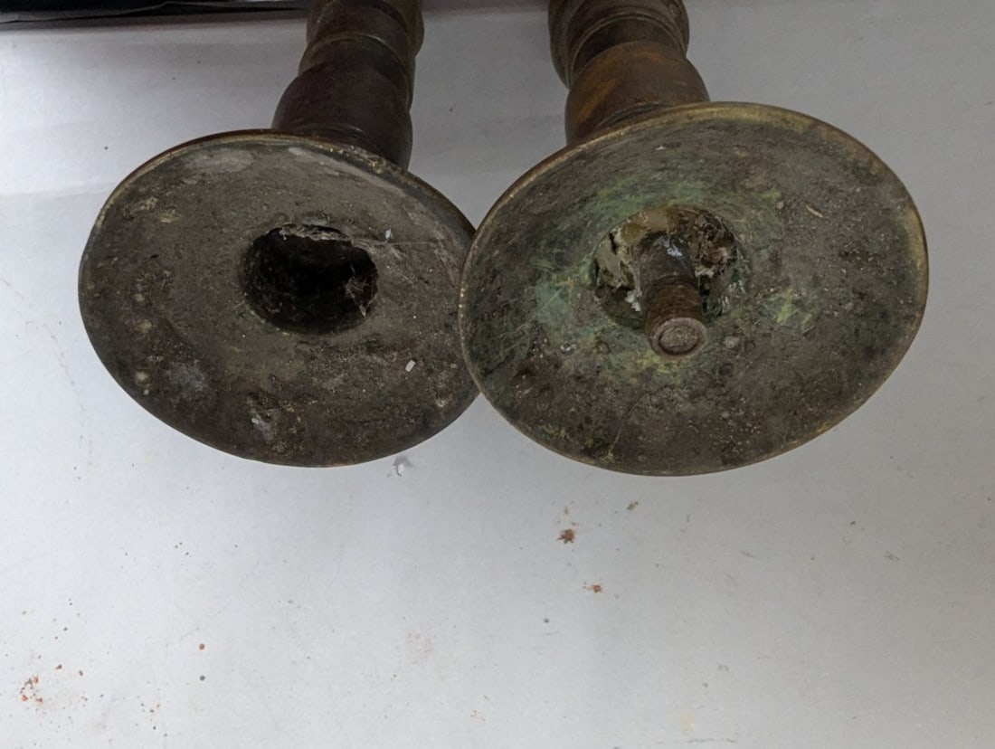 Stunning Pair of Large Brass Barley Twist Floor/Altar Candlesticks Decorative Home Accents - 7