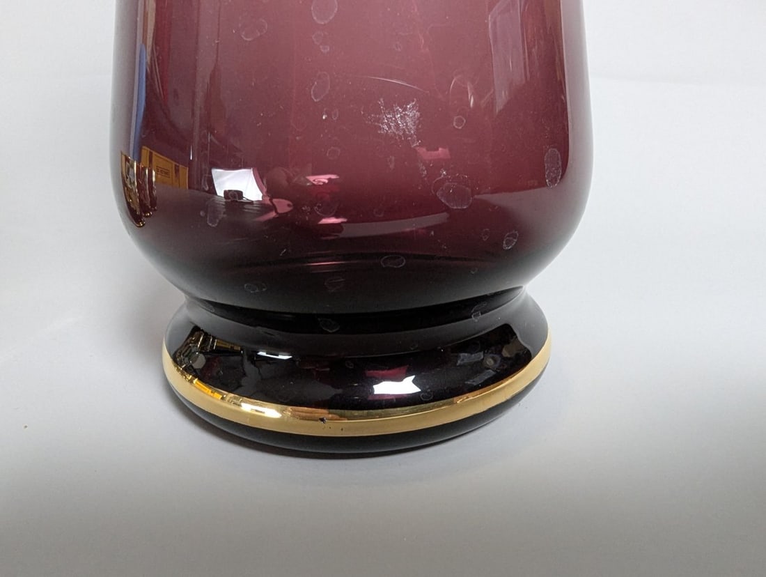 Italian Amethyst Glass Decanter Set with 6 Elegant Cordial Glasses - Mid-Century Style - 6