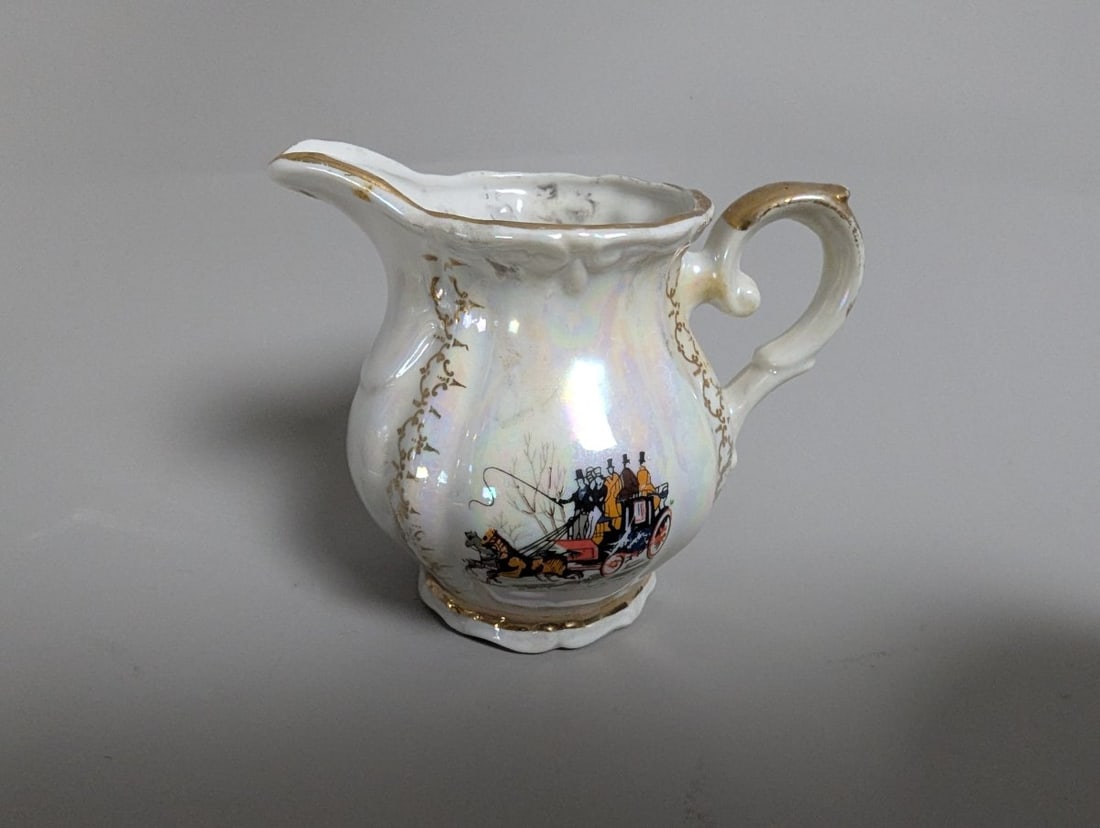 Veritable Porcelaine Vintage Italian Coffee and Tea Service Set with Gold Trim - 3