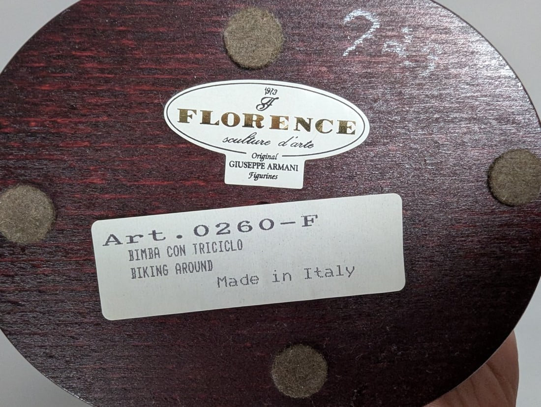 Giuseppe Armani Figurine Biking Around Art 0260-F Rare Collectible Piece - 9