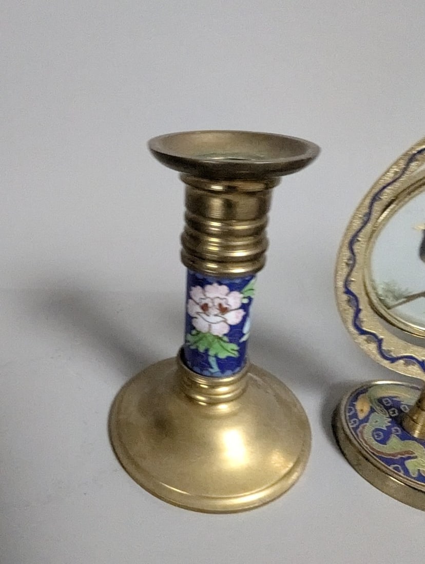 Vintage Chinese Cloisonne Urn by Jingfa 6 High Decorative Art Piece - 2