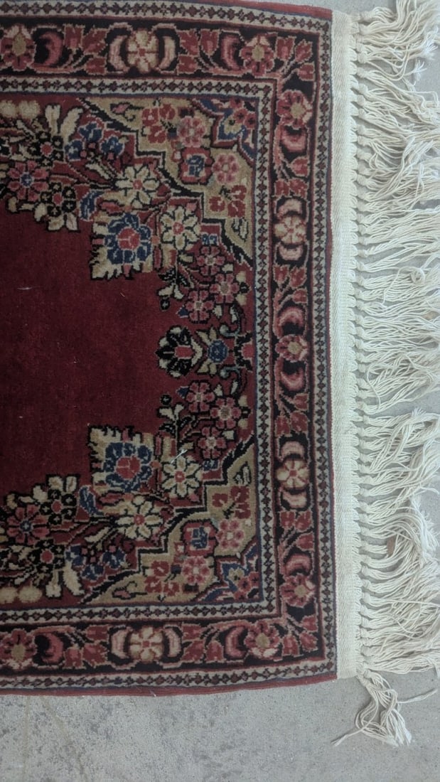 Vintage Handmade Persian Sarouk Wool Rug Soft Touch 2x4 Entryway Kitchen Decorative - 2