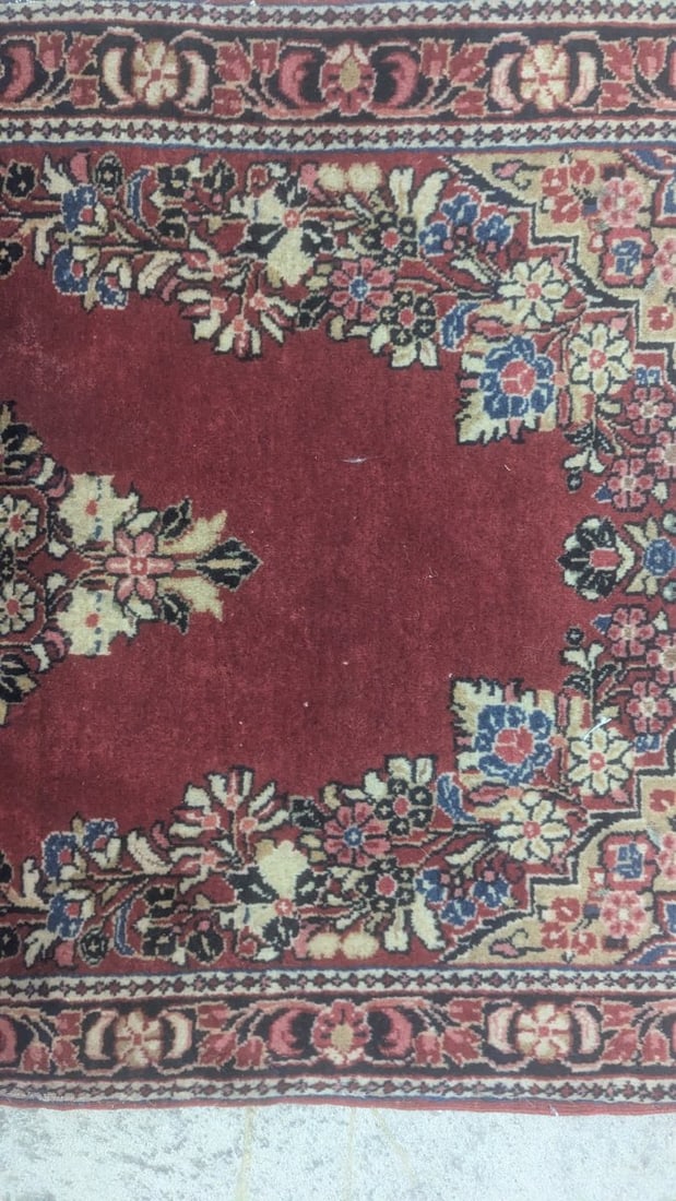 Vintage Handmade Persian Sarouk Wool Rug Soft Touch 2x4 Entryway Kitchen Decorative - 3