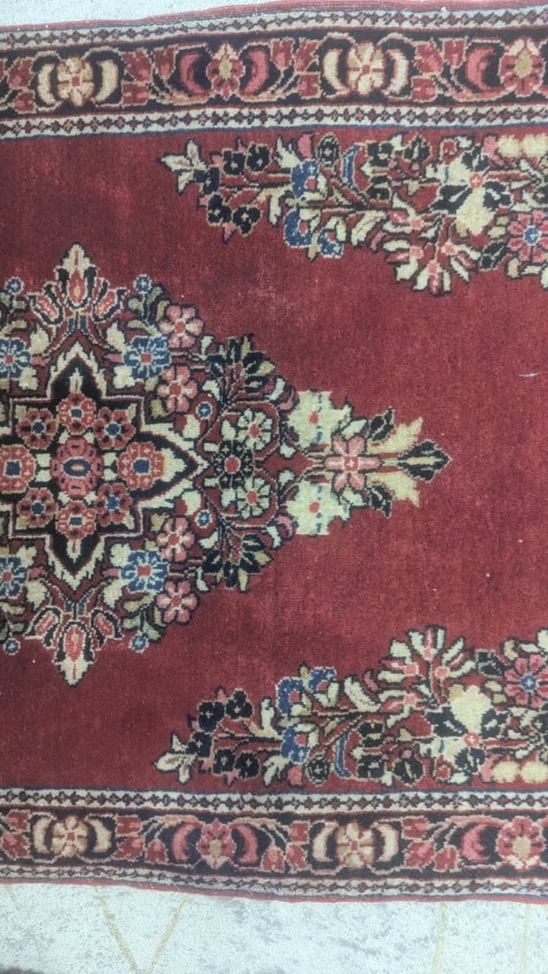 Vintage Handmade Persian Sarouk Wool Rug Soft Touch 2x4 Entryway Kitchen Decorative - 4