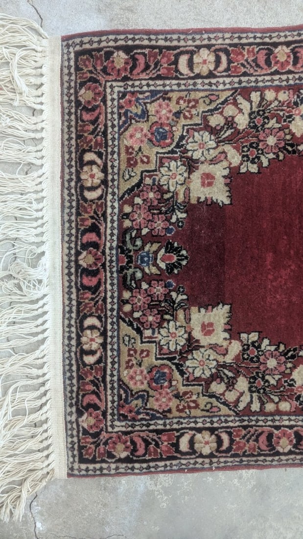 Vintage Handmade Persian Sarouk Wool Rug Soft Touch 2x4 Entryway Kitchen Decorative - 7