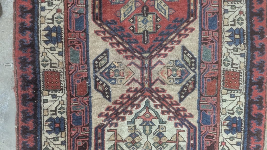 Antique Persian Serab Runner Rug with Camel Hair, Elegant Design, 1900 - 5