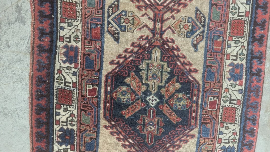 Antique Persian Serab Runner Rug with Camel Hair, Elegant Design, 1900 - 7