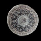 Fine Quality Vintage Persian Nain Handmade Circular Rug with Silk Highlights c. 1960: **Important** Please read below description on how to avoid high shipping costs. Discover the elegance of this stunning vintage Persian Nain rug, measuring 4 foot 9 inches in diameter. Crafted around 