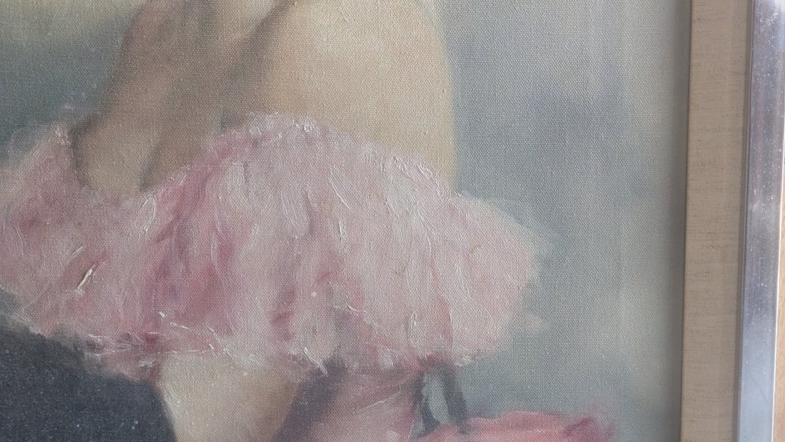 Pal Fried Elegant Woman Oil Painting Portrait Parisian Setting Art - 13