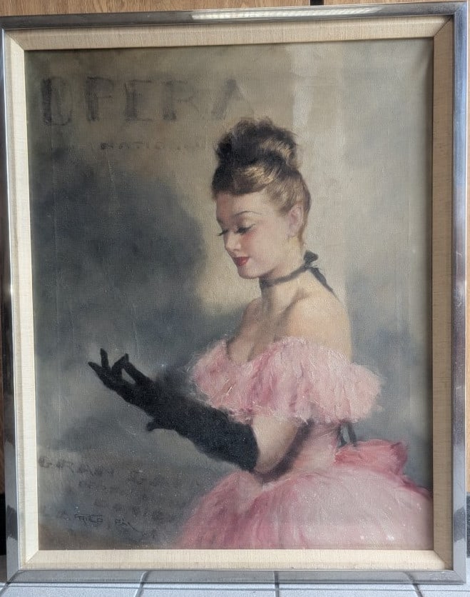 Pal Fried Elegant Woman Oil Painting Portrait Parisian Setting Art (1 of 20)