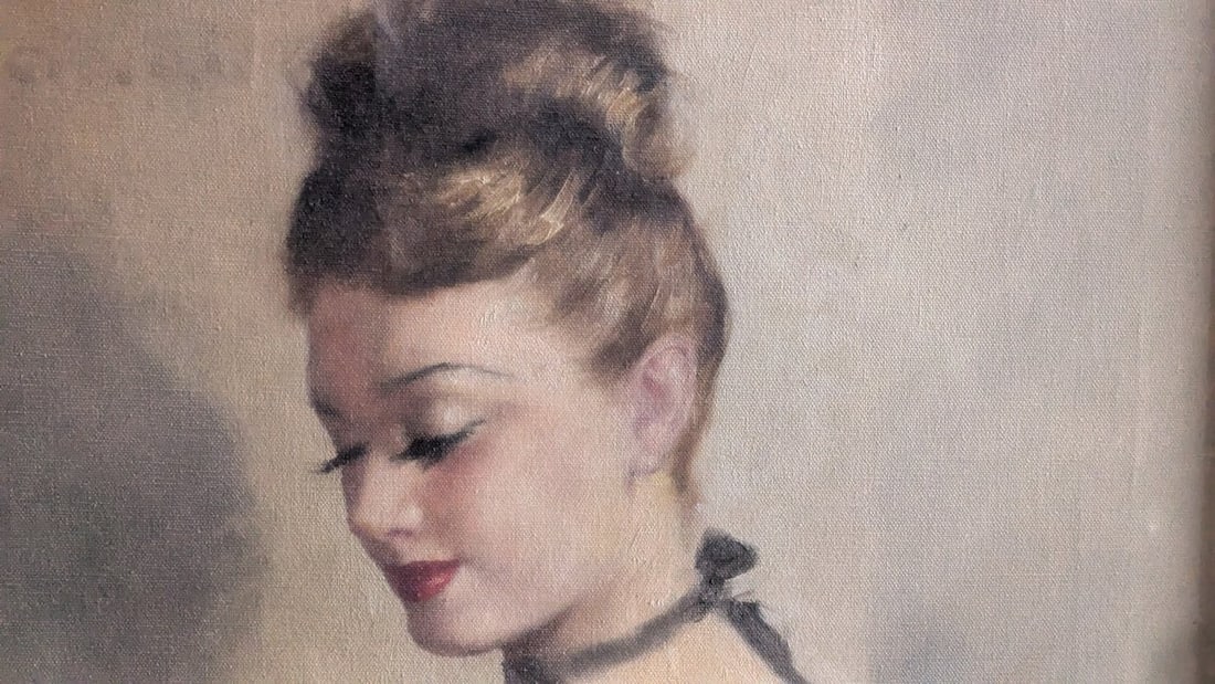 Pal Fried Elegant Woman Oil Painting Portrait Parisian Setting Art - 6