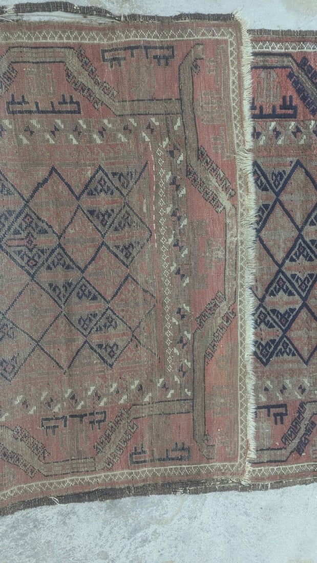 Rare Mid-19th Century Baluchi Rug with Unusual Running Dragon Border - 8