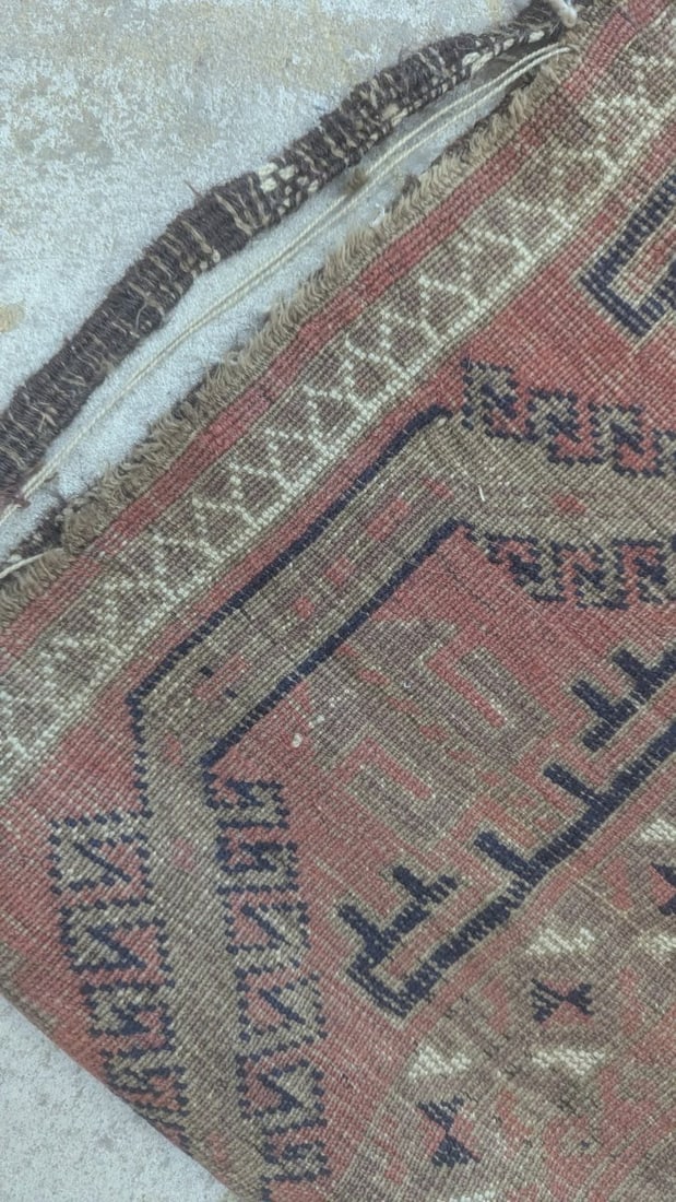 Rare Mid-19th Century Baluchi Rug with Unusual Running Dragon Border - 9