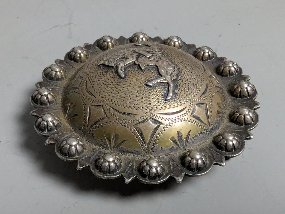 Vintage Southwestern Silver Turquoise Belt Buckles Concho Rodeo Style Collection - 7