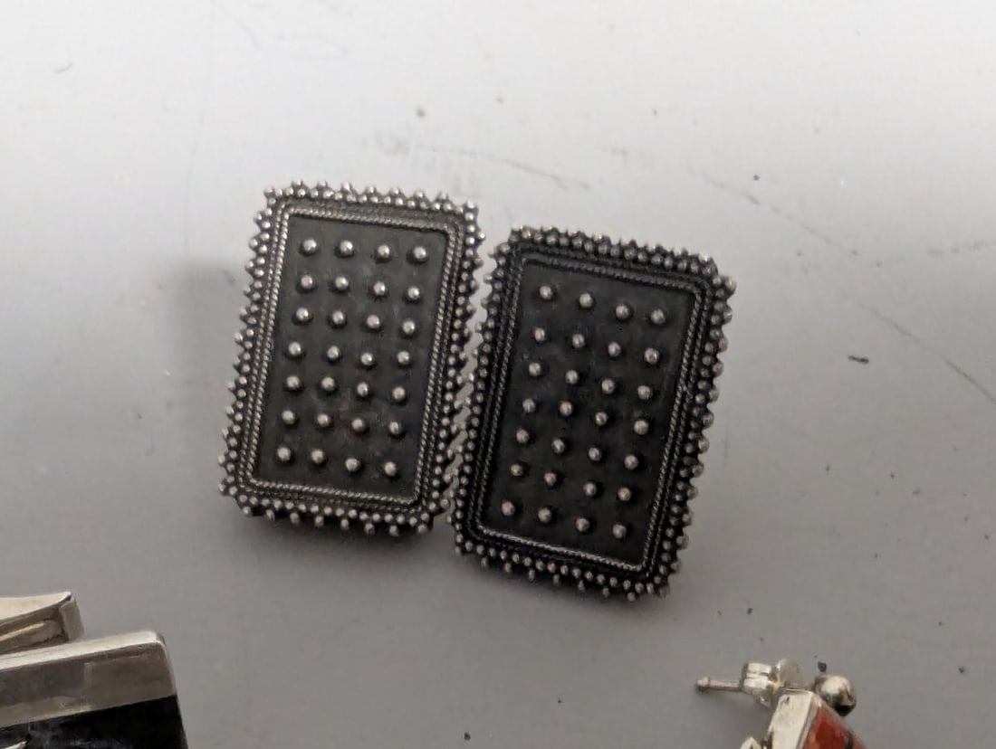 Collection of Vintage Mexican Southwestern Sterling Silver Jewelry Taxco JLF Danny's Miguel - 3