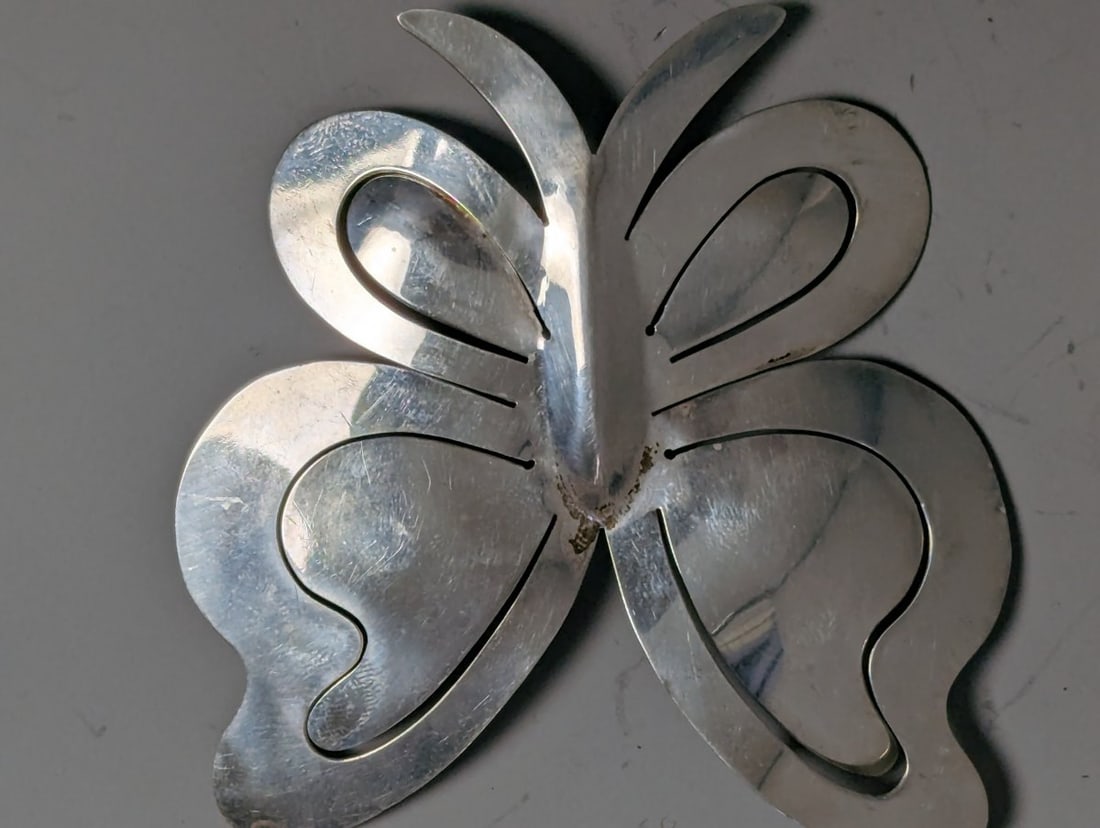 Vintage Georg Jensen Sterling Silver Brooch & Other Antique Jewelry Collection - 7