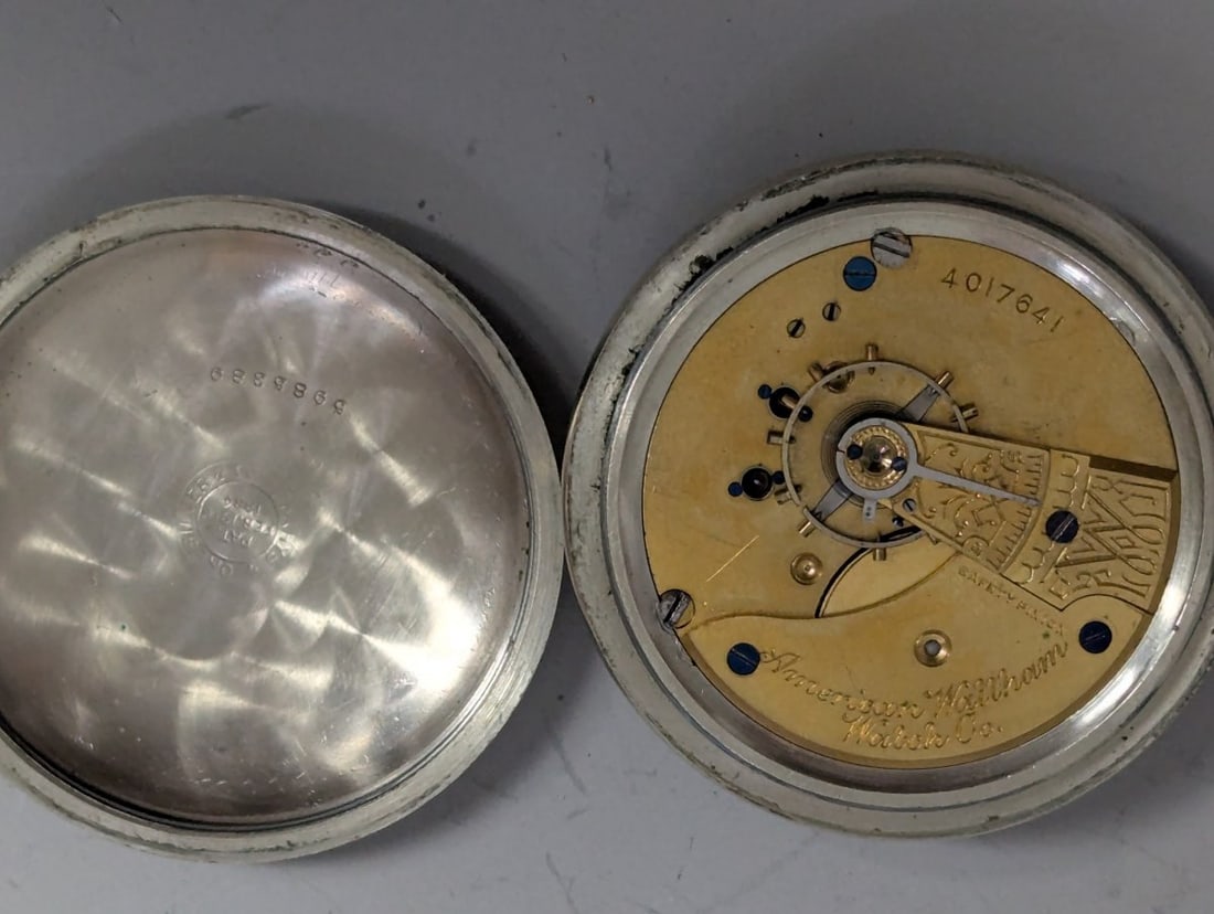 Collection of American Antique Pocket Watches Waltham Illinois Hampden Rockford - 7