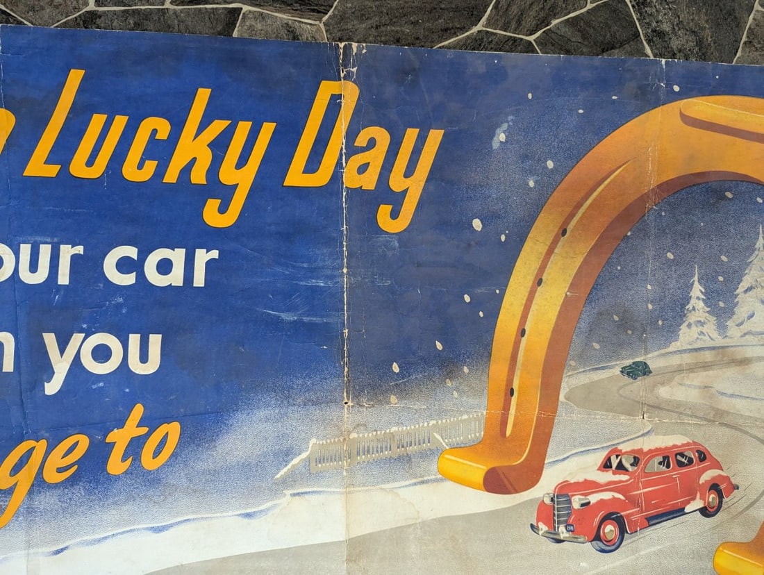 Vintage Quaker State Winter Oil Advertising Poster by Berg Petroliana Collectible - 4