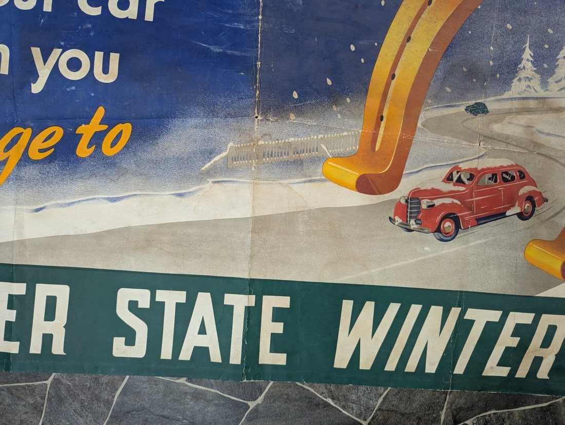 Vintage Quaker State Winter Oil Advertising Poster by Berg Petroliana Collectible - 5