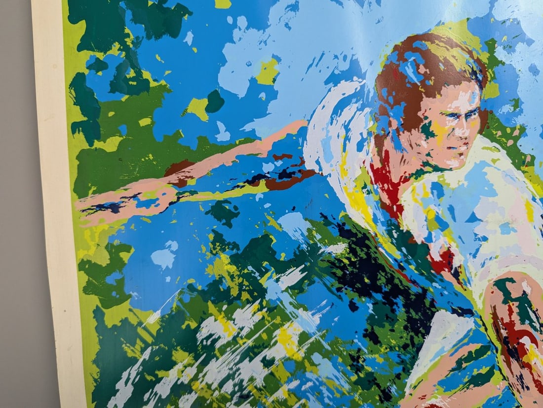 Tad Tanaba Tennis Player Serigraph Vibrant Colors Abstract Sports Art Unframed - 4