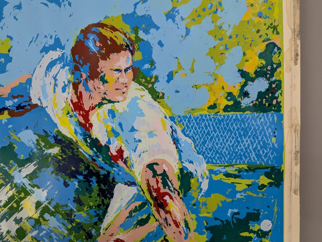 Tad Tanaba Tennis Player Serigraph Vibrant Colors Abstract Sports Art Unframed - 5