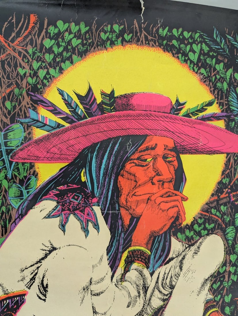 Vintage 1967 Psychedelic Blacklight Poster by Rick Griffin - San Mezcalito Art - 3