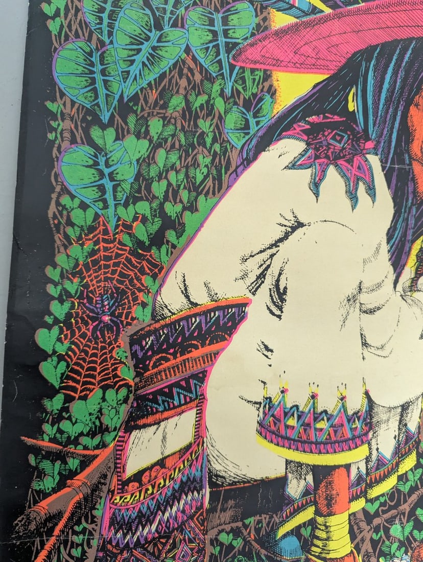 Vintage 1967 Psychedelic Blacklight Poster by Rick Griffin - San Mezcalito Art - 4